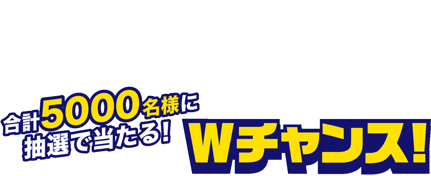 さらに！Wチャンス抽選会「合計5000名様に抽選で当たる！」Wチャンス！